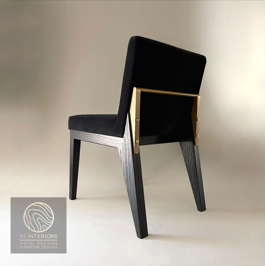 black brass chair